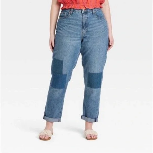 Women's👱🏽♀️NWT🏷️High-RiseBoyfriend Jeans👖Universal Thread Medium Wash Sz 14 - Picture 1 of 10
